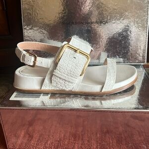 SingersonMorrison white,leather sandals.